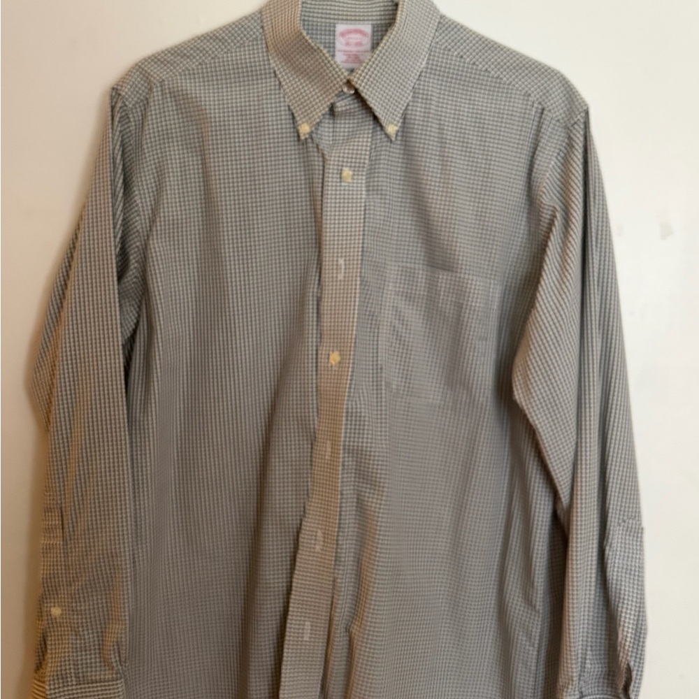 Brooks Brothers men’s checked shirt.